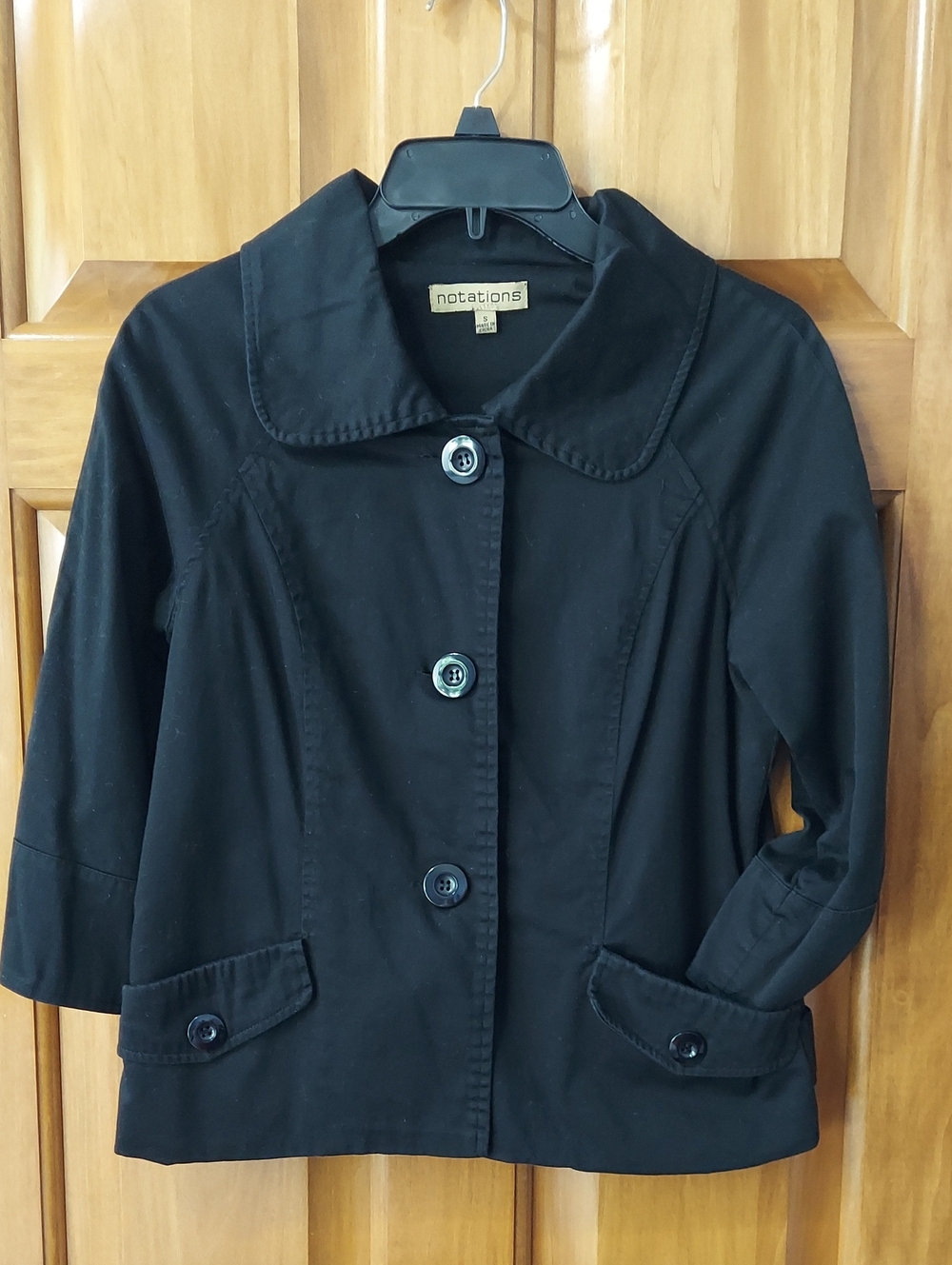 Notations Black Classic Lined Business Cute Jacket, Pockets, Size S, Like New ▪︎